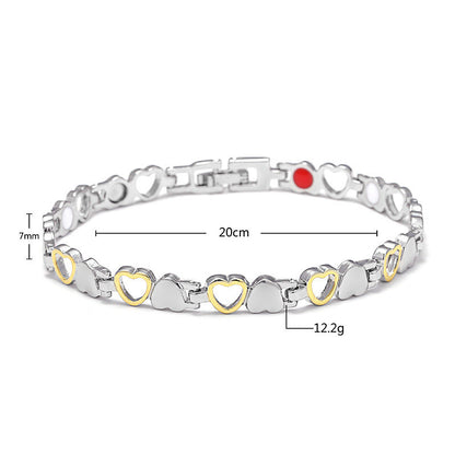 💞 Love Hollow Couple Bracelet – Fashion Magnet Jewelry