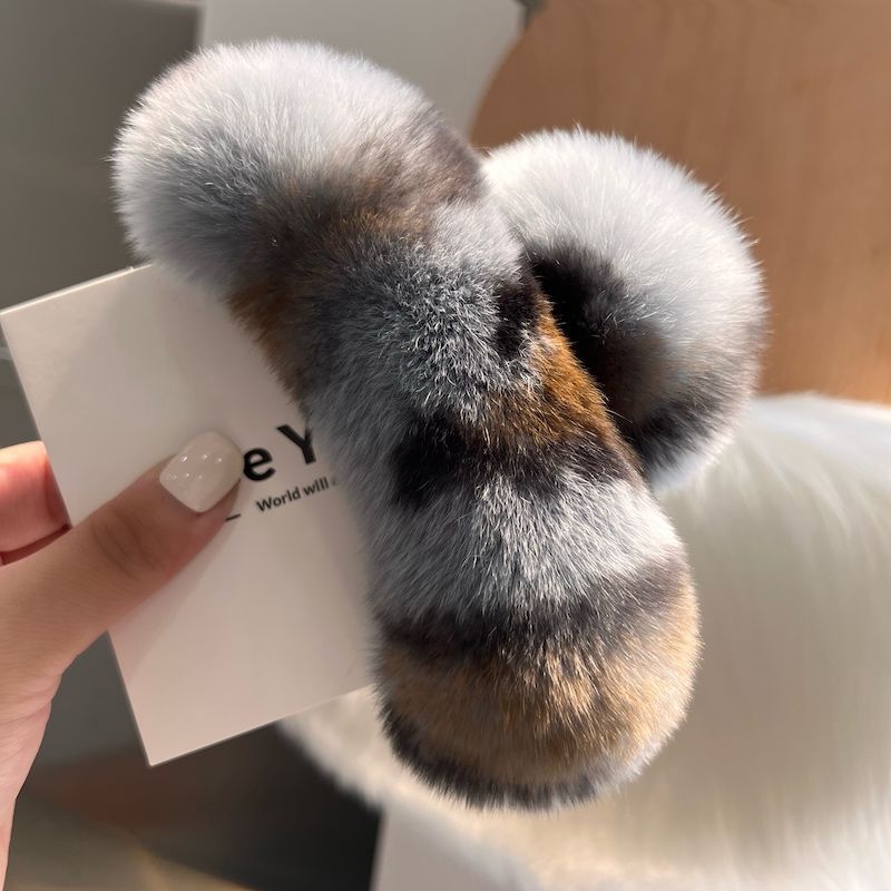 Rabbit Fur Hair Clip