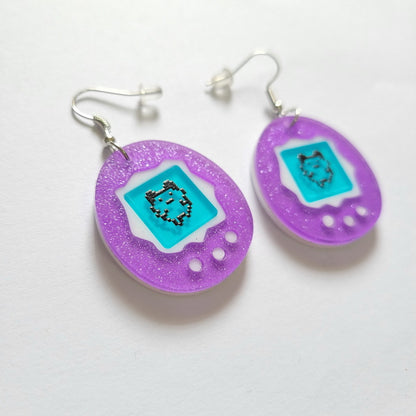 🌸Boucles d'oreilles œuf d'animal électronique amusantes