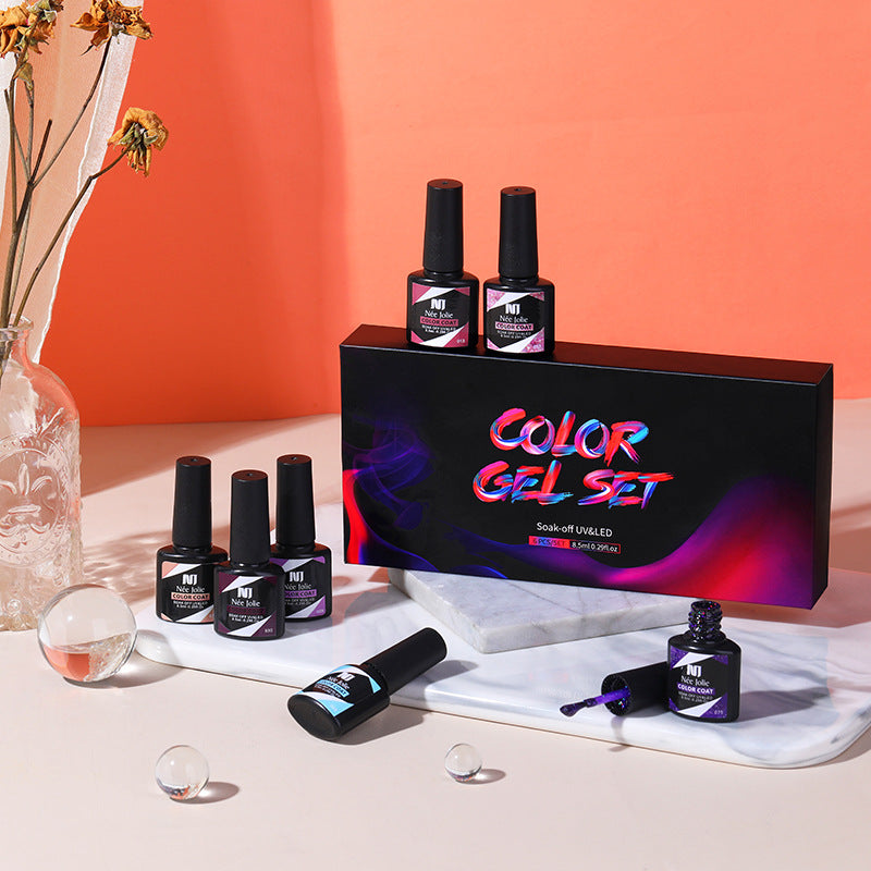 Kit de 6 vernis gel UV couleur