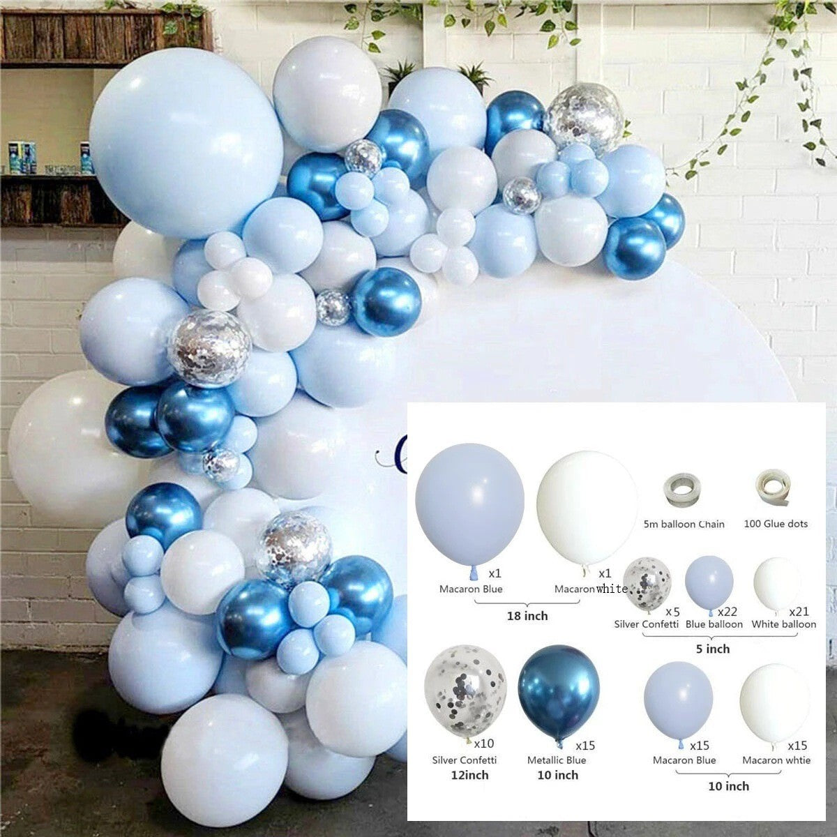 Metallic Balloon Decoration Set