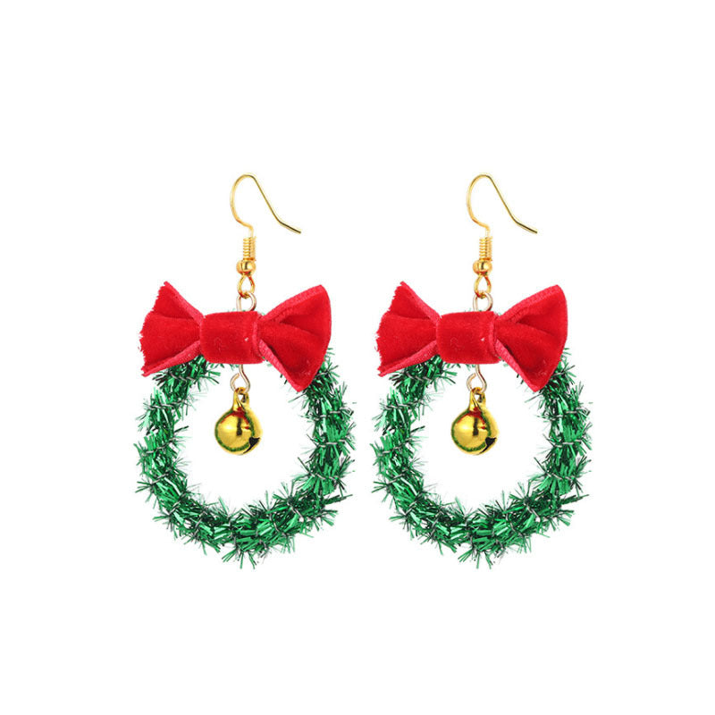 Christmas-themed alloy earrings