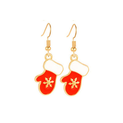 Christmas-themed alloy earrings