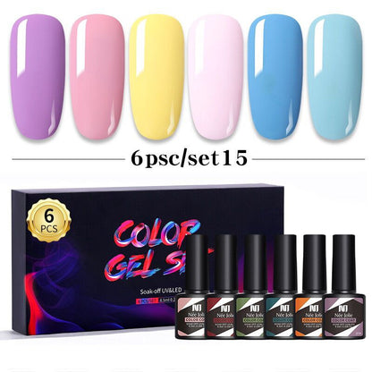 Kit de 6 vernis gel UV couleur