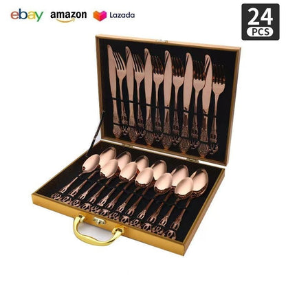 Royal Court 24-Piece Stainless Steel Western Cutlery Gift Set