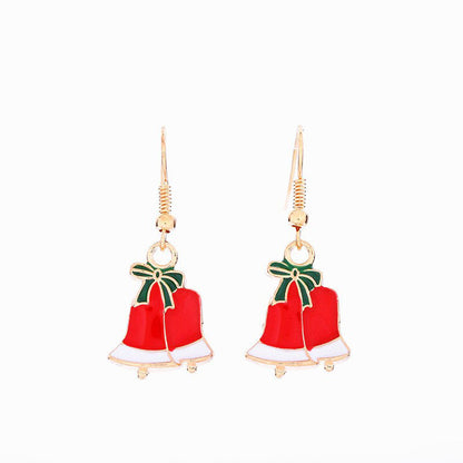Christmas-themed alloy earrings