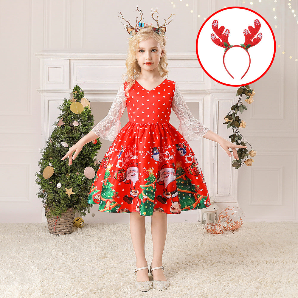 Girls’ Christmas Princess Dress