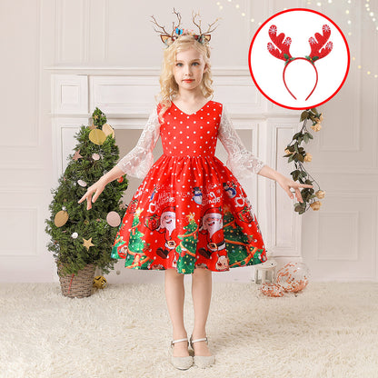 Girls’ Christmas Princess Dress