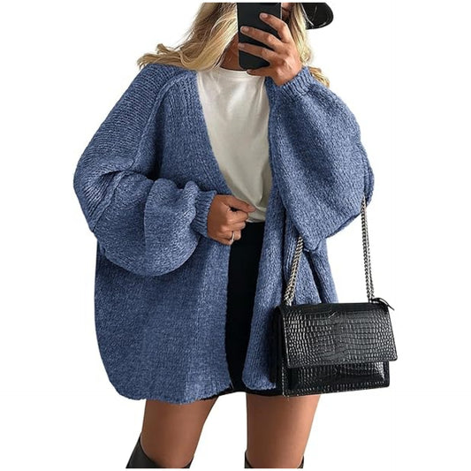 🧶 Autumn / Winter Women’s Knitted Cardigan – Casual Loose Sweater Jacket
