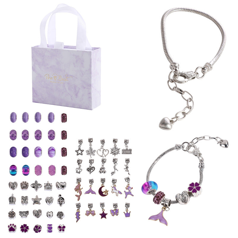 DIY-Schmuckgeschenkbox für Kinder – Set mit Kristall-Schlangenknochen-Armband