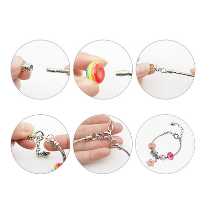 DIY-Schmuckgeschenkbox für Kinder – Set mit Kristall-Schlangenknochen-Armband