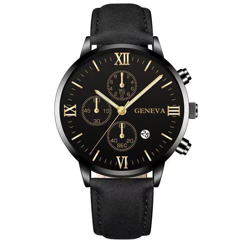 Coffret cadeau pour homme – Montre calendrier avec bracelet 3 pièces
