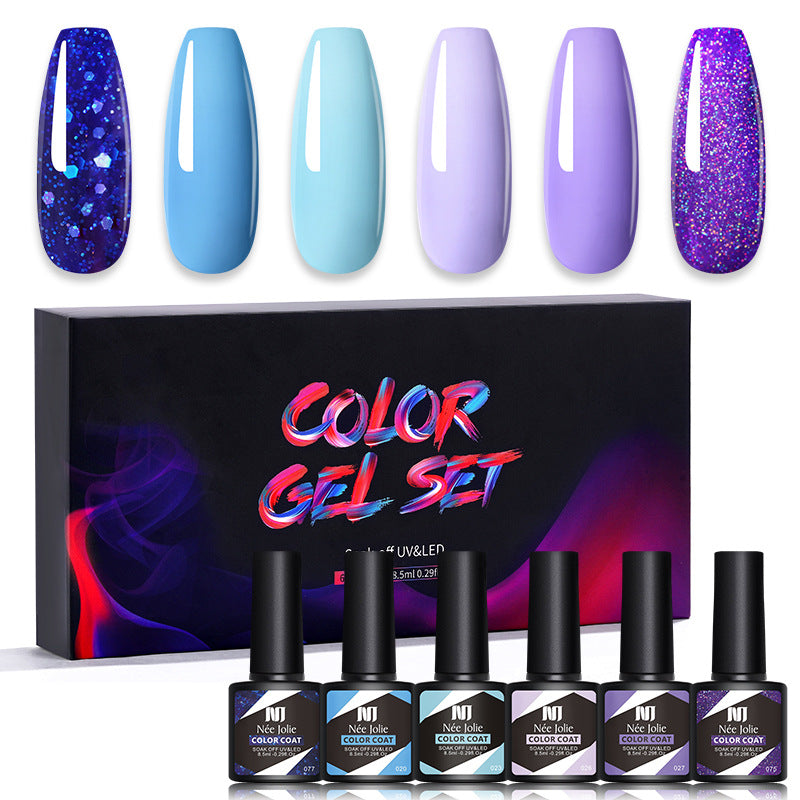 Kit de 6 vernis gel UV couleur
