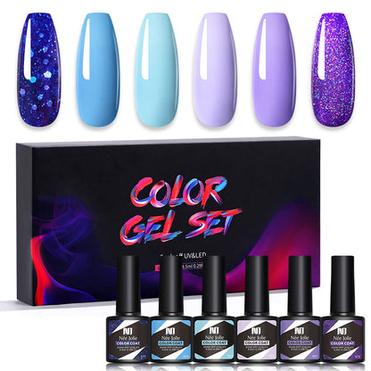 Kit de 6 vernis gel UV couleur