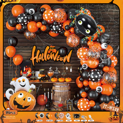 🎃 Halloween Balloon Arch Decoration Kit