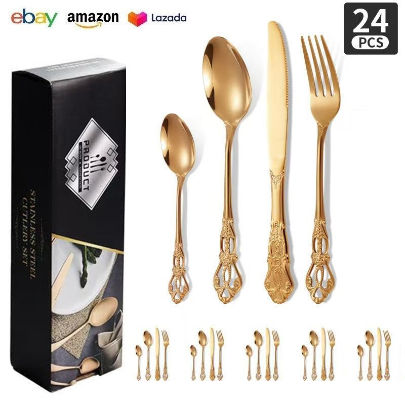 Royal Court 24-Piece Stainless Steel Western Cutlery Gift Set
