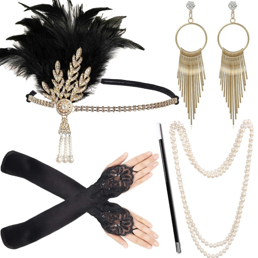 Full Set – European & American Style Tassel Headband