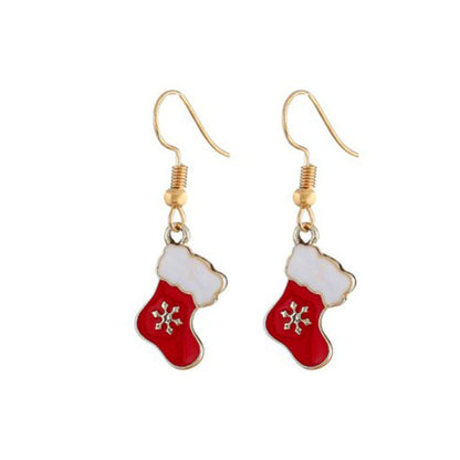 Christmas-themed alloy earrings