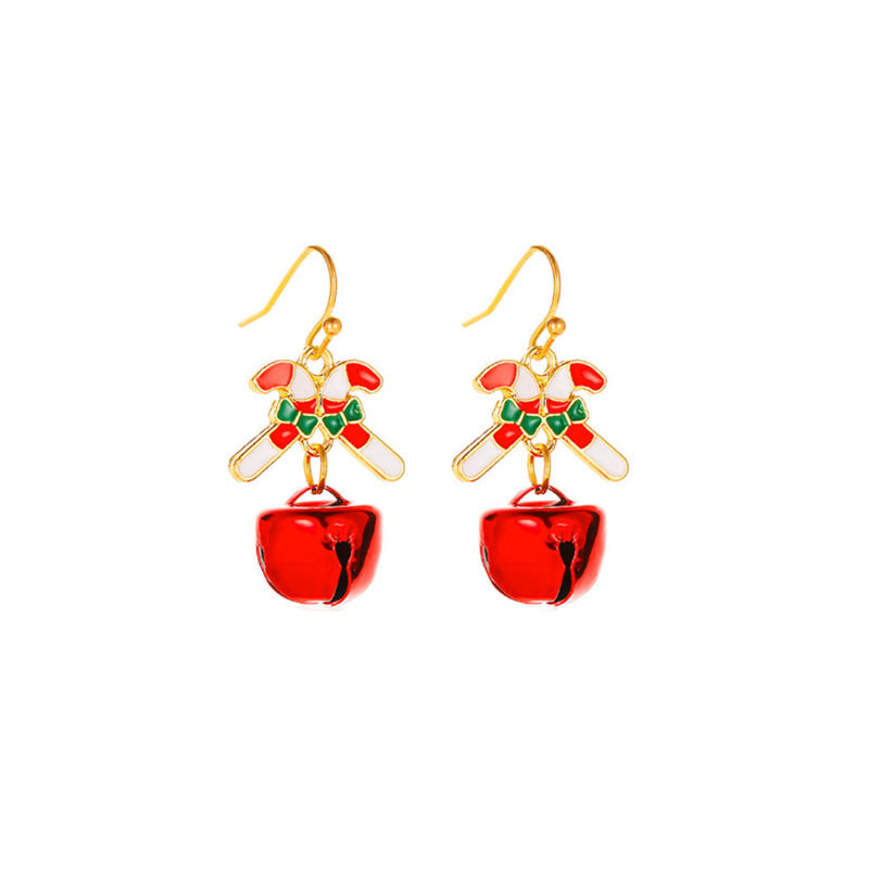 Christmas-themed alloy earrings