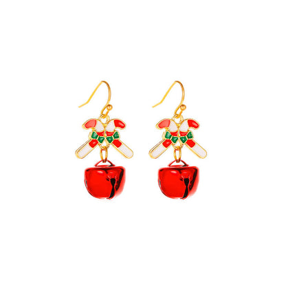 Christmas-themed alloy earrings