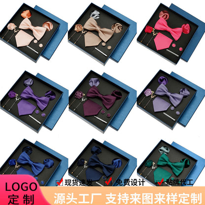 Coffret cadeau de luxe cravate et nœud papillon