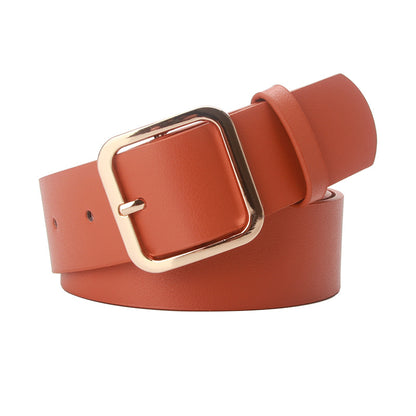 Fashion belt with square buckle