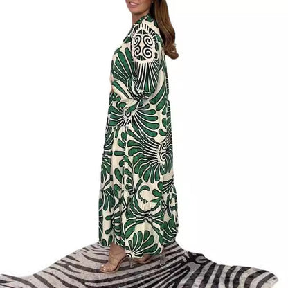 Autumn / Winter Printed Loose Casual Dress