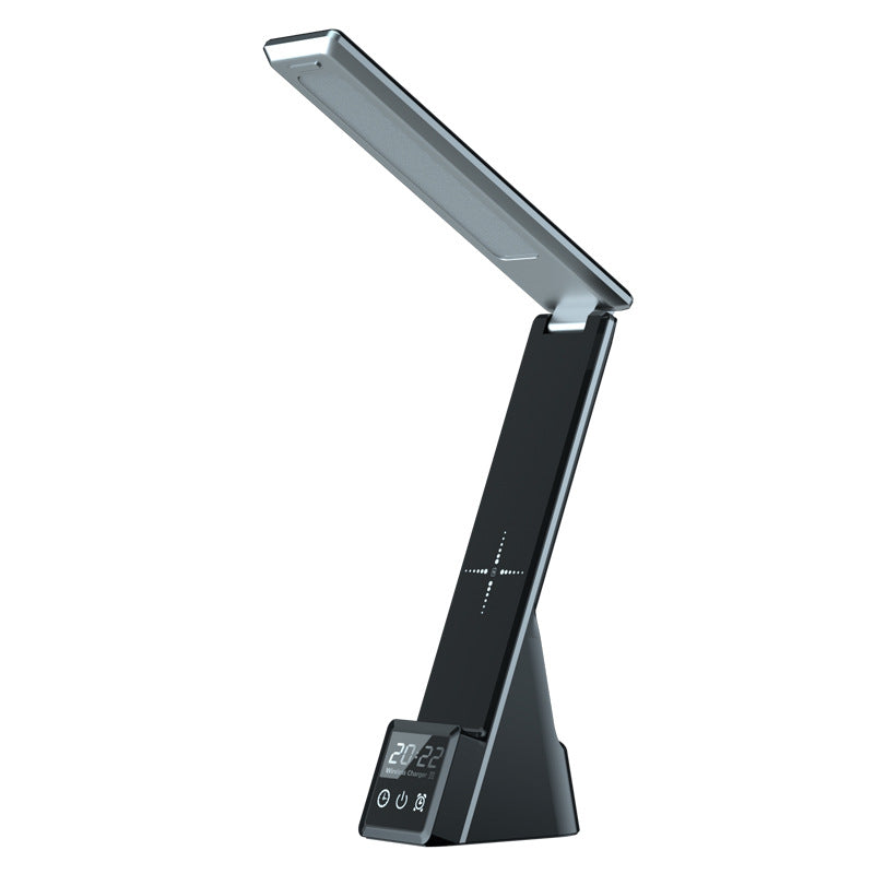 💡Kreative faltbare Schreibtischlampe – 15W kabelloses Ladegerät für Telefon, Kopfhörer & Uhr, Multifunktions-Augenschutz