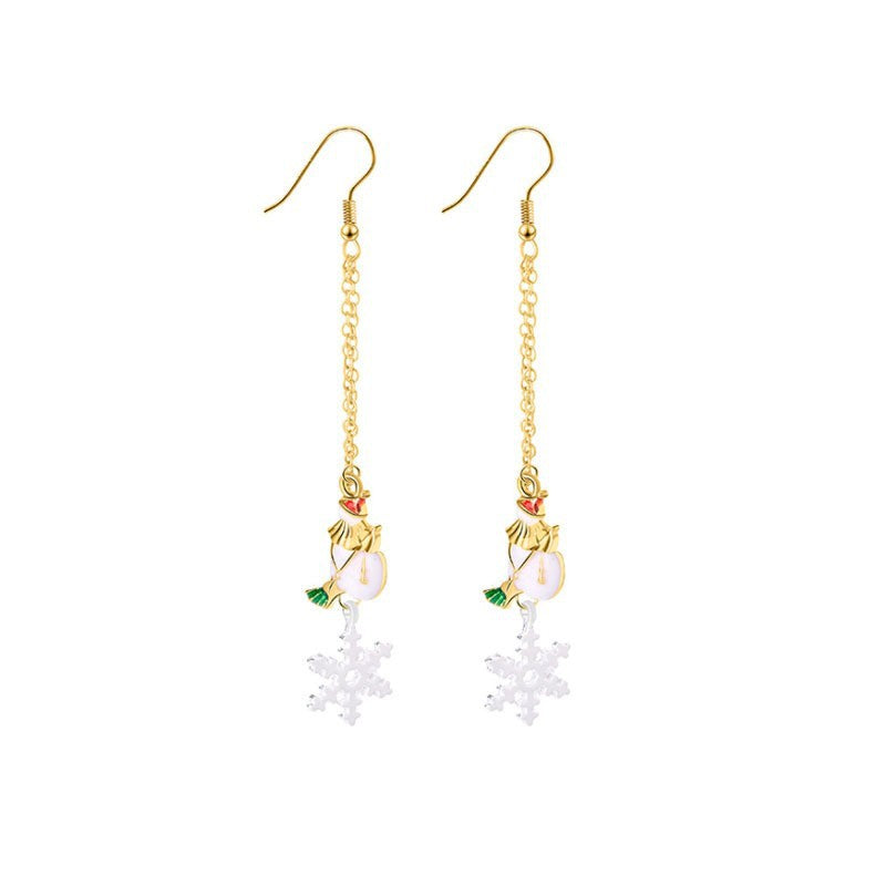 Christmas-themed alloy earrings