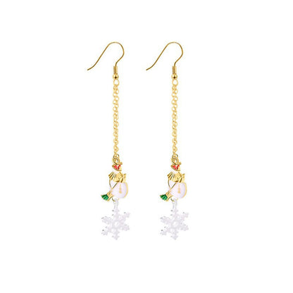 Christmas-themed alloy earrings
