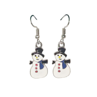 Christmas-themed alloy earrings