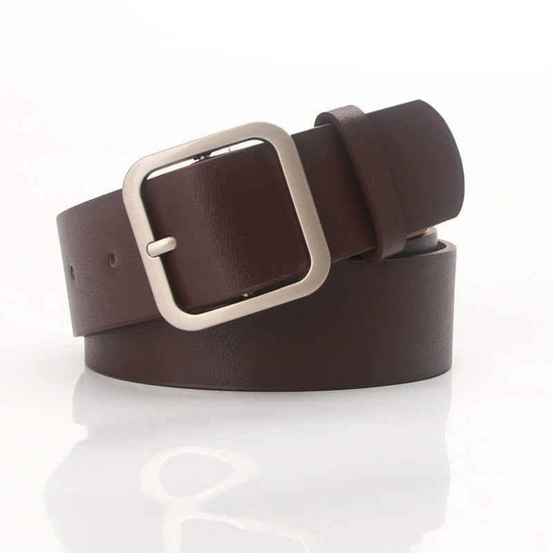 Fashion belt with square buckle