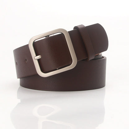 Fashion belt with square buckle