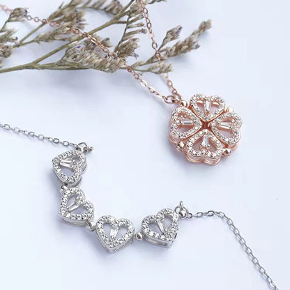🍀Lucky Clover Love Necklace – Fashion Pendant Valentine’s Gift