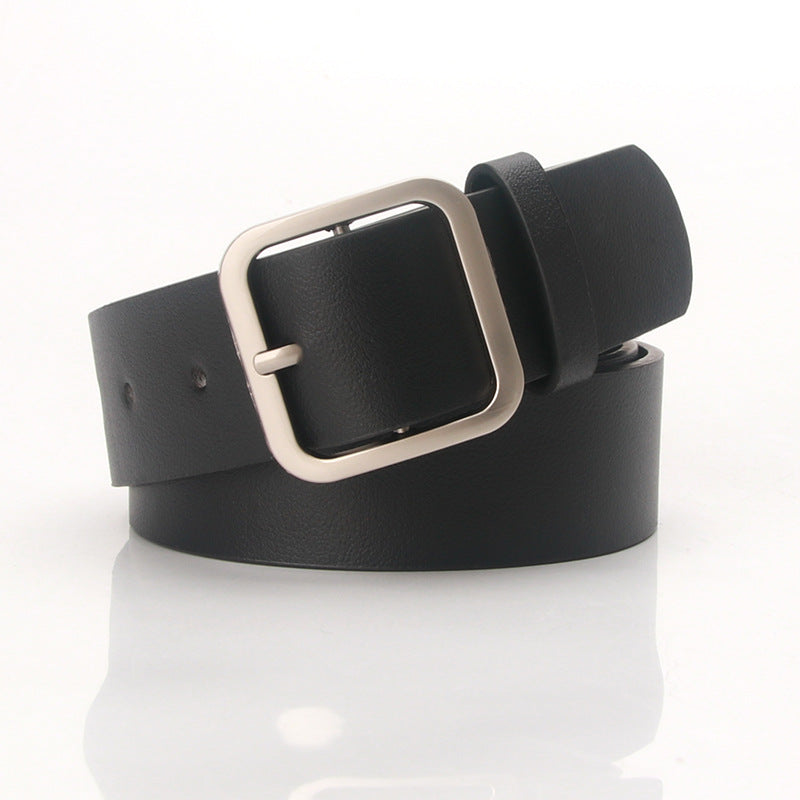 Fashion belt with square buckle