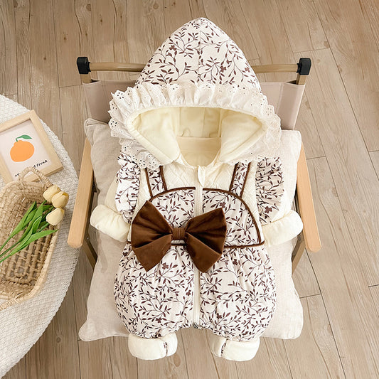 Baby Girl Winter Down Romper