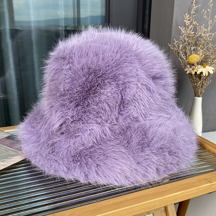 Women's Faux Fur Winter Bucket Hat