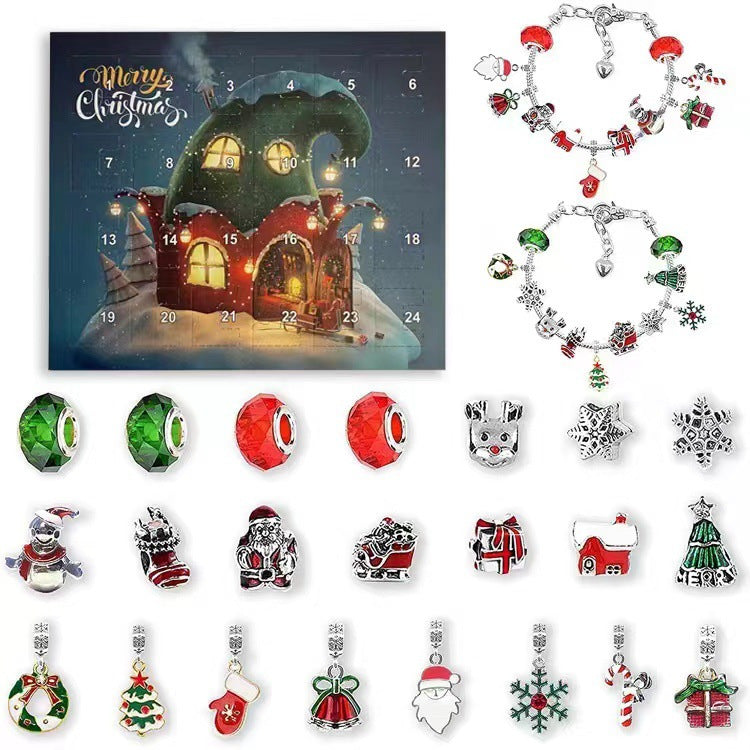 Mickey Mouse Weihnachts-Überraschungsbox – Set aus Armband und Schmuckzubehör aus Metall