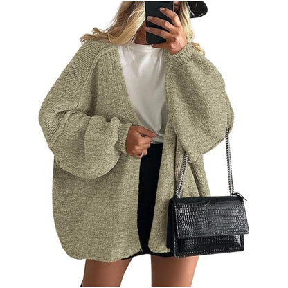 🧶 Autumn / Winter Women’s Knitted Cardigan – Casual Loose Sweater Jacket