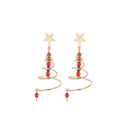 Christmas-themed alloy earrings