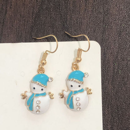 Christmas-themed alloy earrings