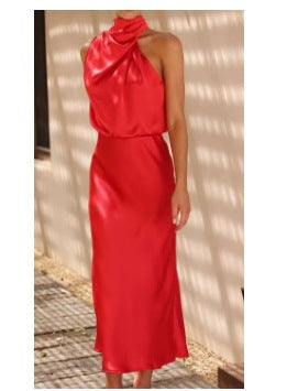 🌸Elegant Satin Sleeveless Dress