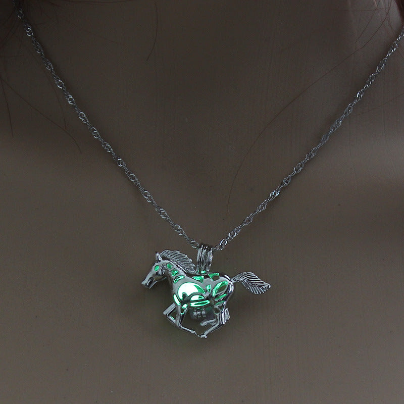 Luminous accessories featuring trendy, versatile hollow necklaces