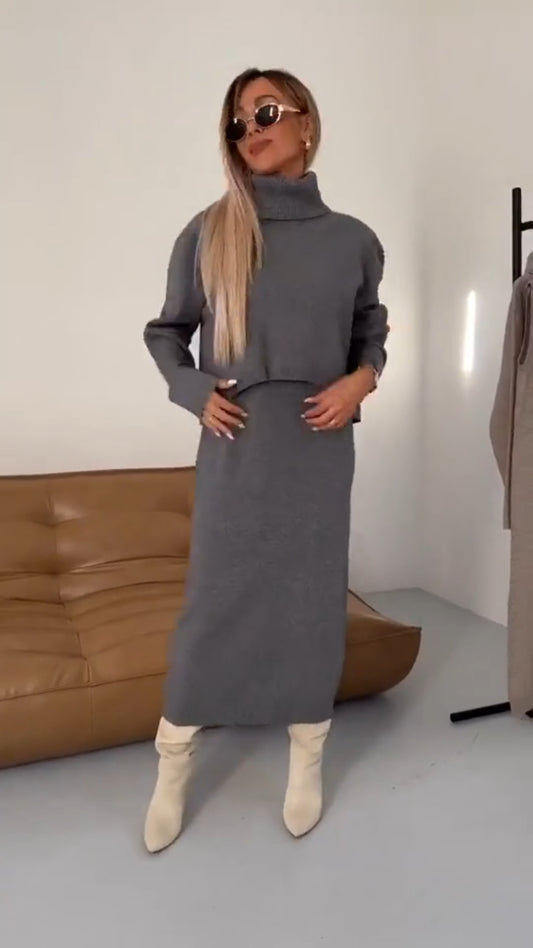 Autumn / Winter Knitted Sweater Dress Set