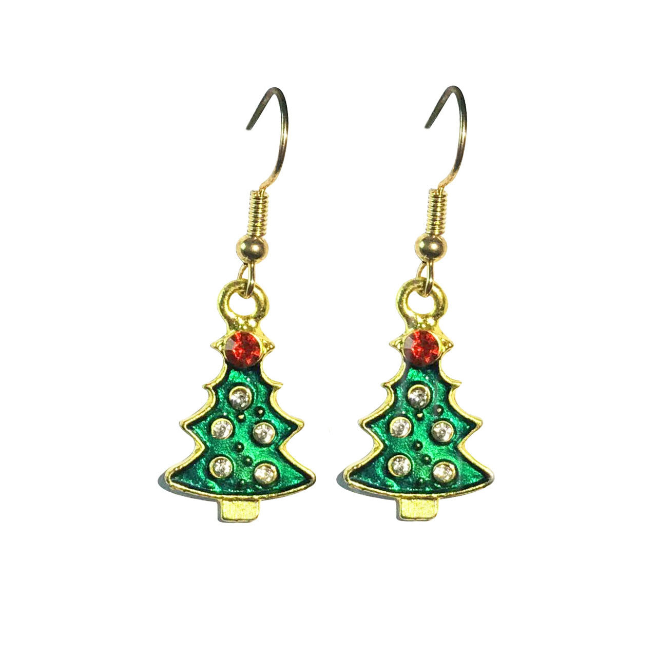Christmas-themed alloy earrings