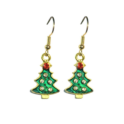 Christmas-themed alloy earrings