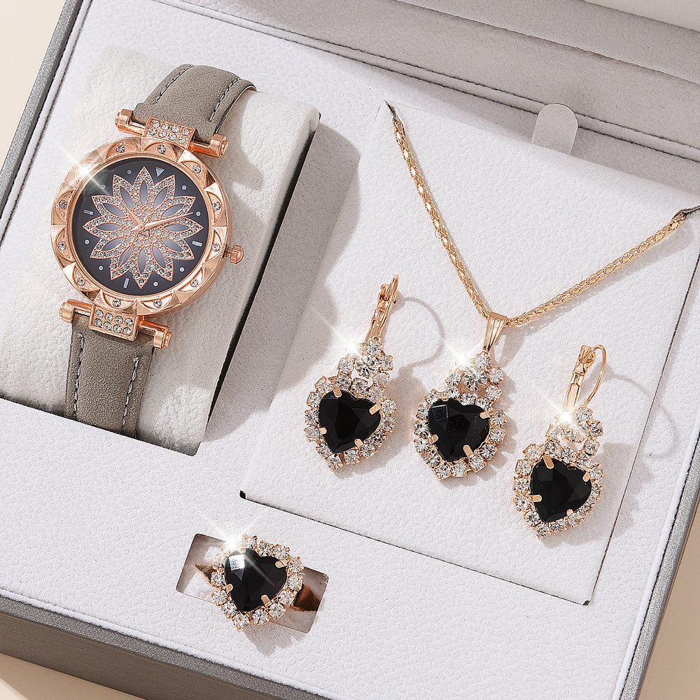 Women’s Quartz Watch & Necklace Set