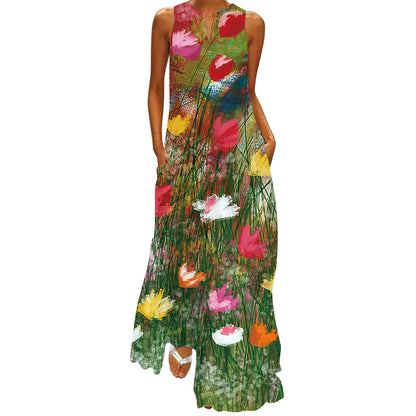 🌸Retro Printed Long Dress