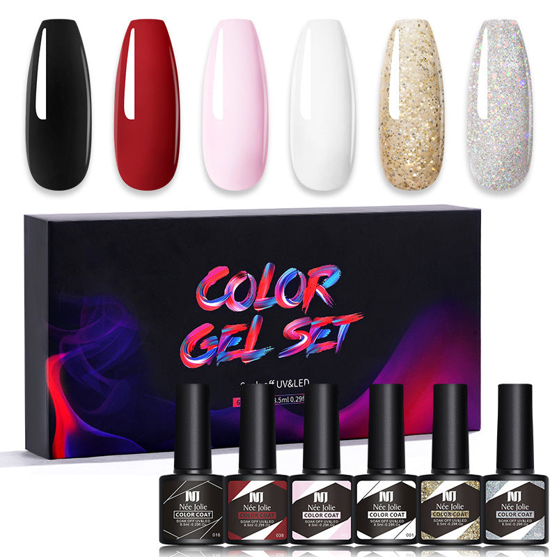 Kit de 6 vernis gel UV couleur