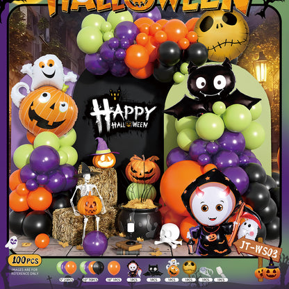 🎃 Halloween Balloon Arch Decoration Kit